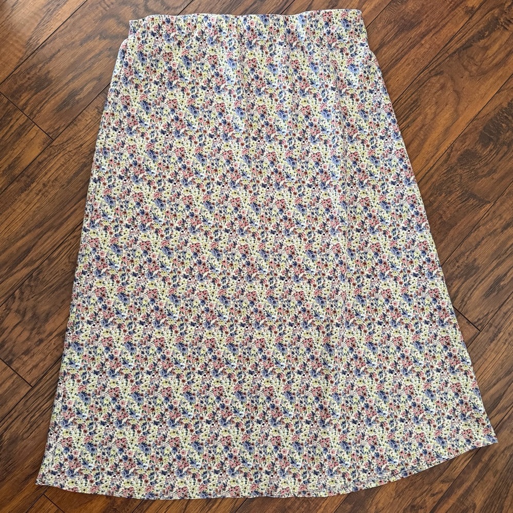 Dry Goods Staccato Floral Midi Skirt Size L